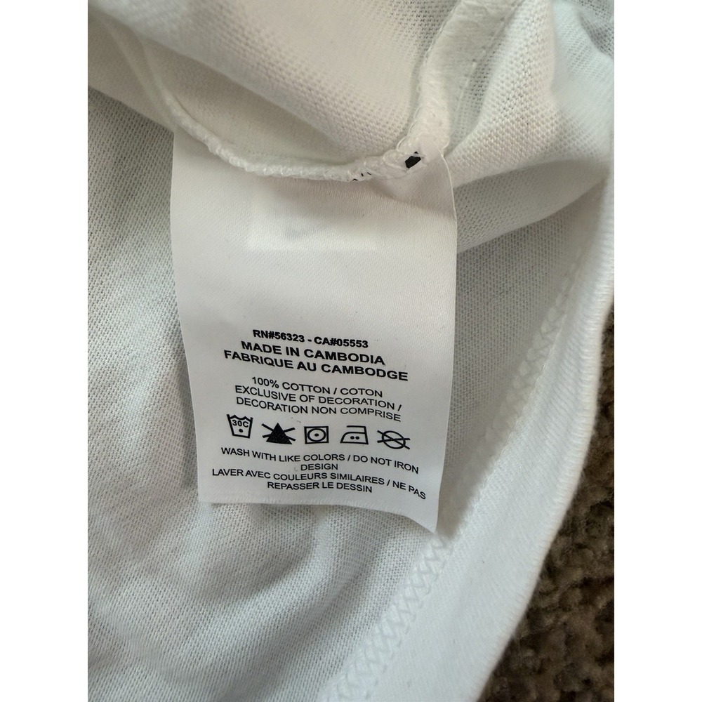 Nike Sportswear Essential Womens Cropped T-Shirt White Black Logo Medium New - Picture 6 of 8
